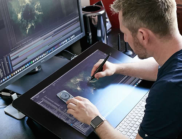 Student using tablet